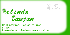 melinda damjan business card